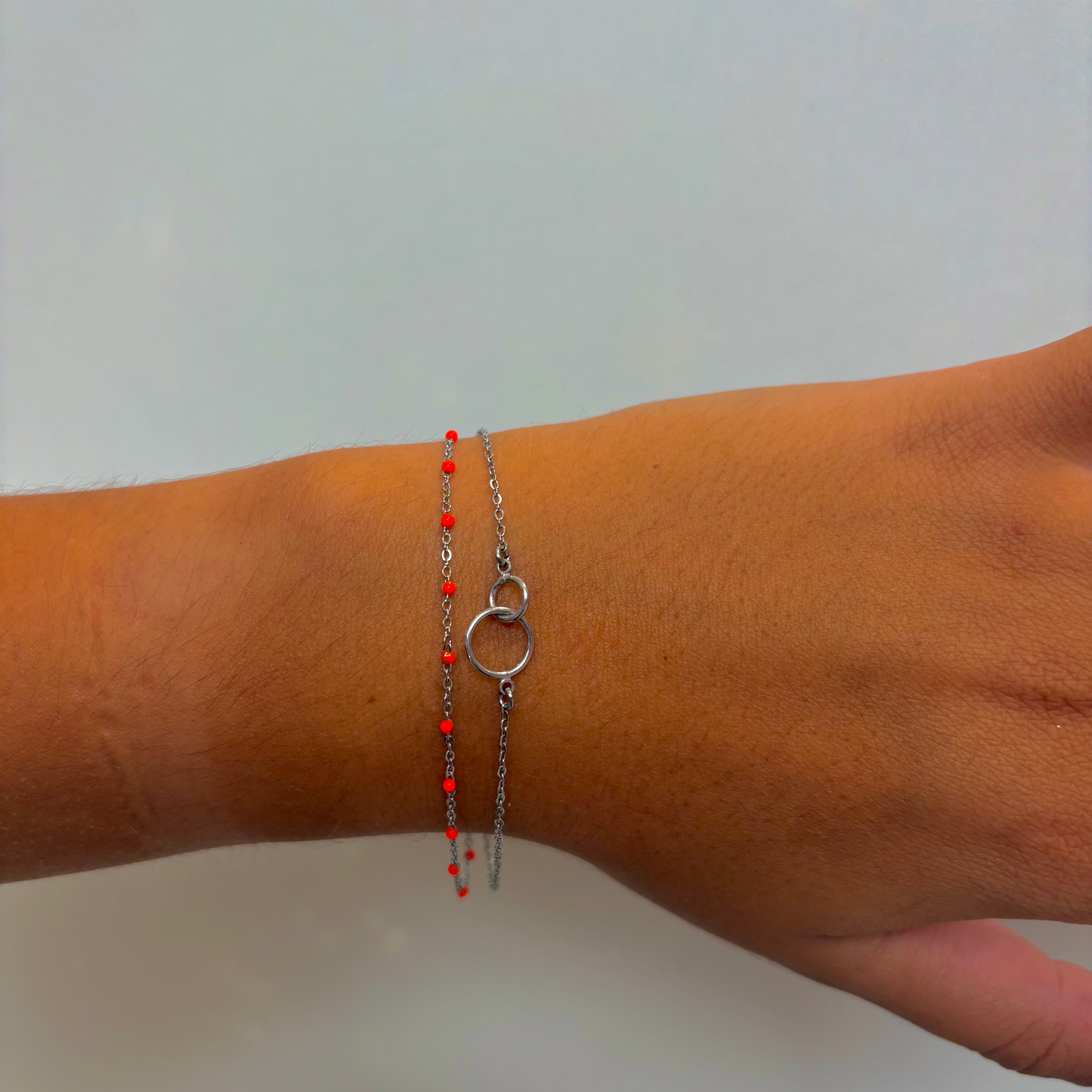 Bracelet Double Chaines Double Rond