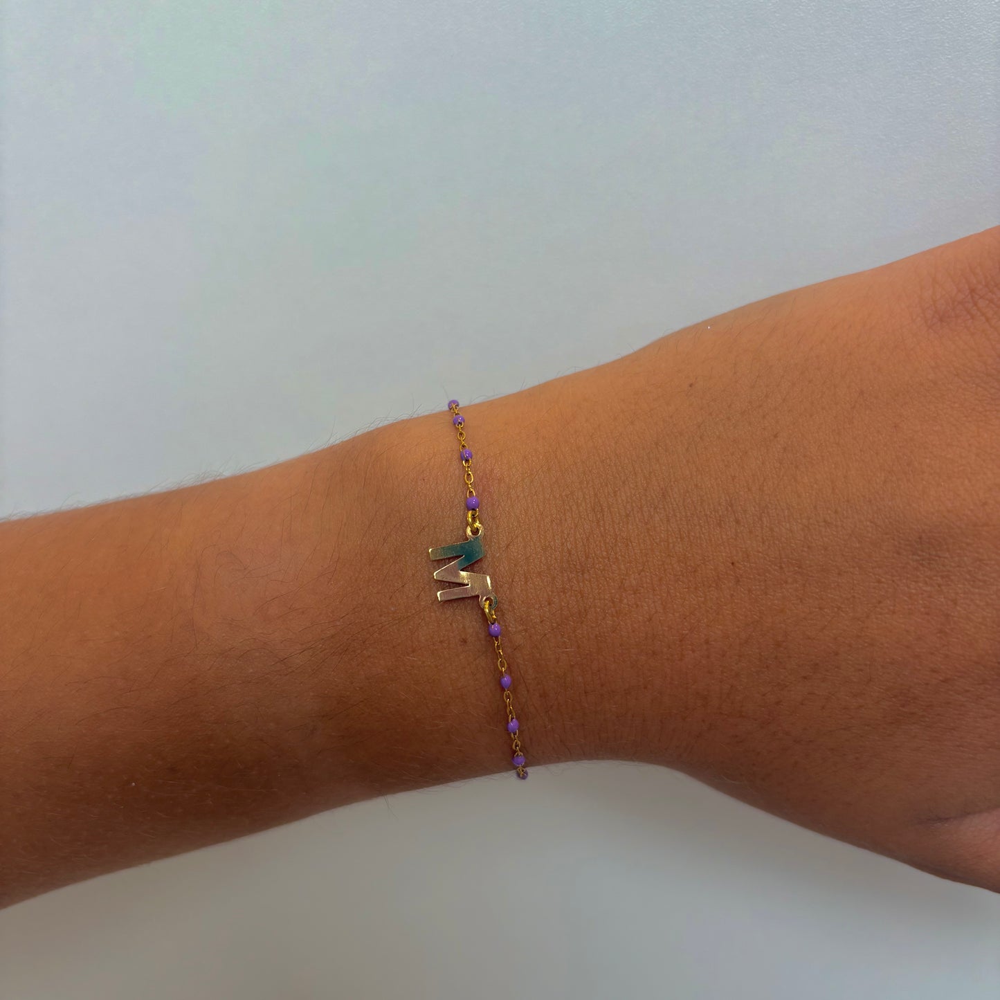 Bracelet Initial Coloré