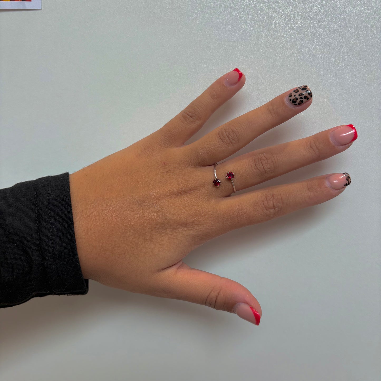 bague double cristaux