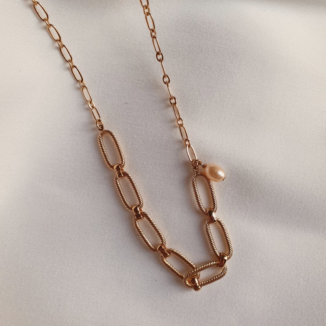 Collier ajustable perles de culture d'eau douce femme bijou