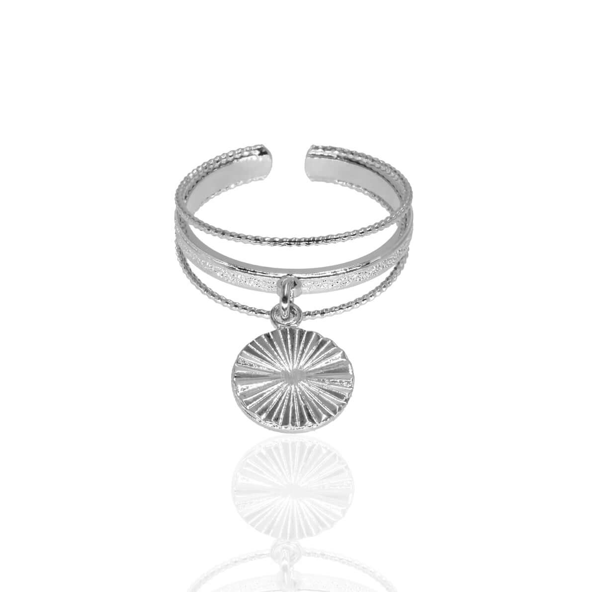 Bague 3 anneaux solaire soleil energie ajustable