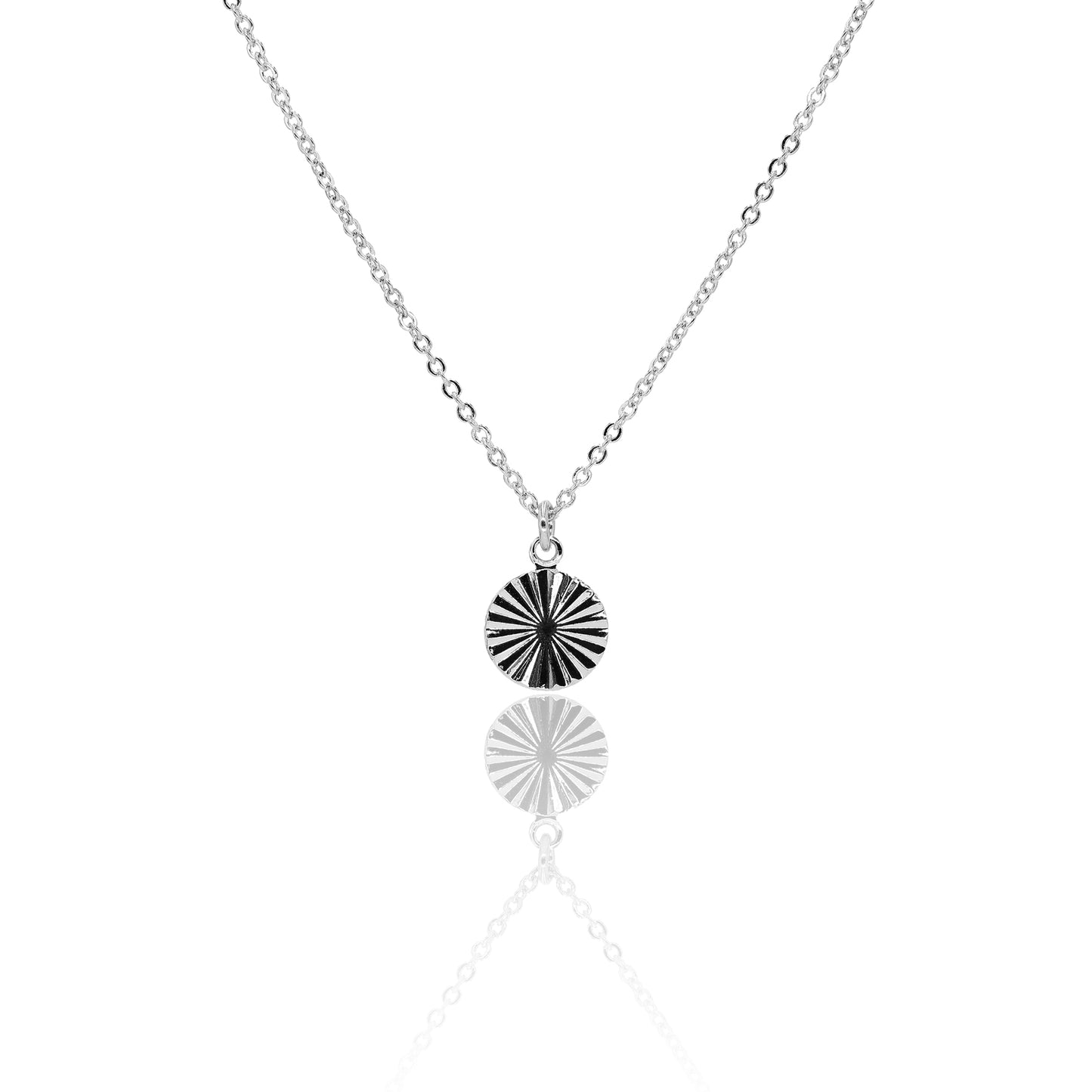 Collier ajustable argenté pampille solar