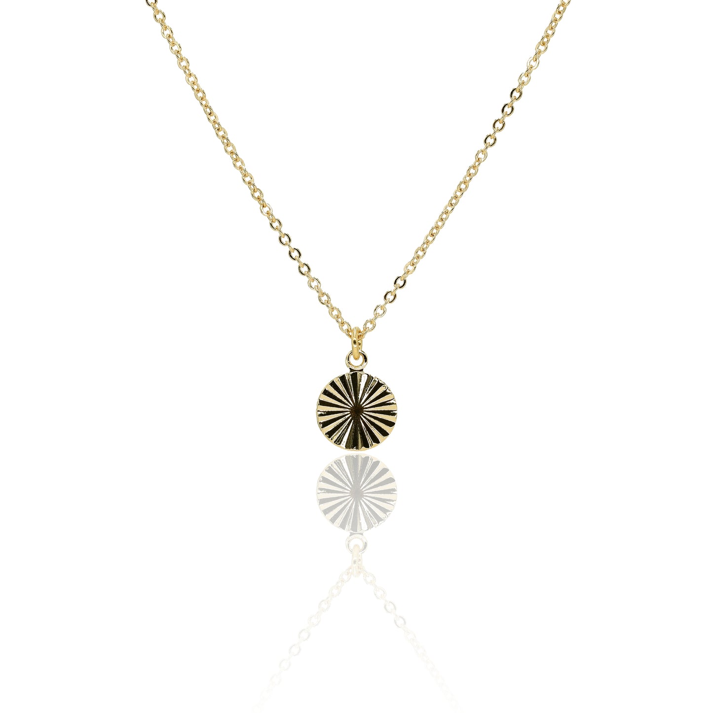 Collier doré ajustable pampille solar