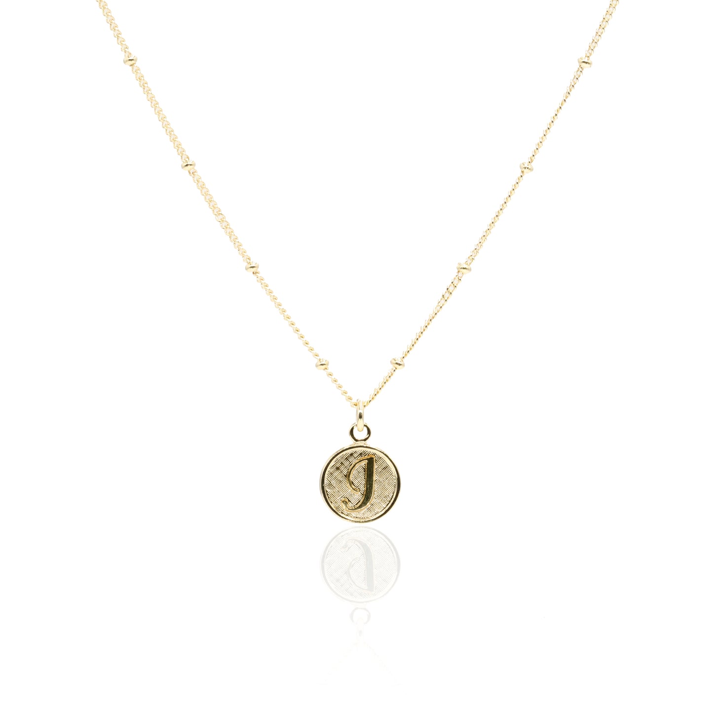 Collier ajustable doré lettre I