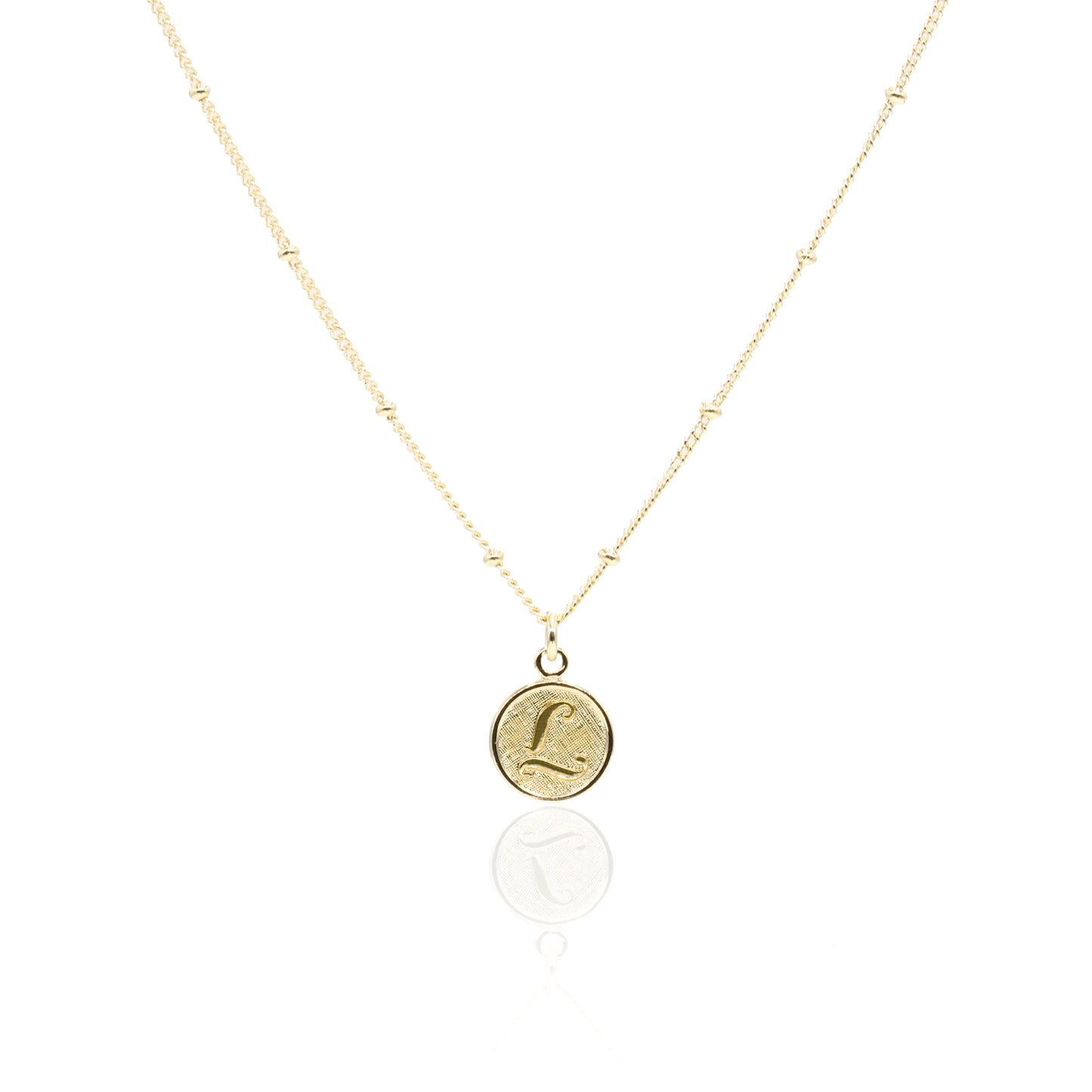 Collier ajustable doré lettre L
