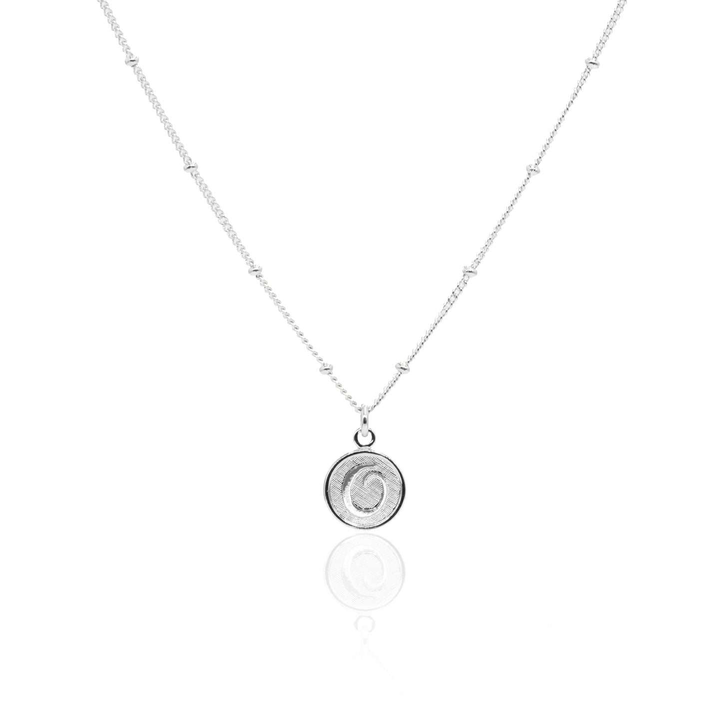 Collier ajustable argent lettre O