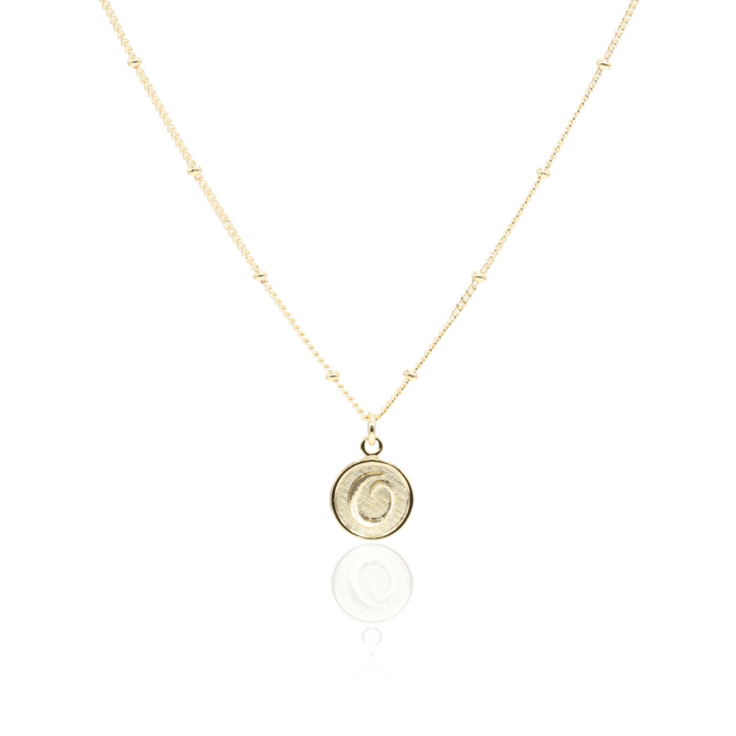 Collier ajustable doré lettre O