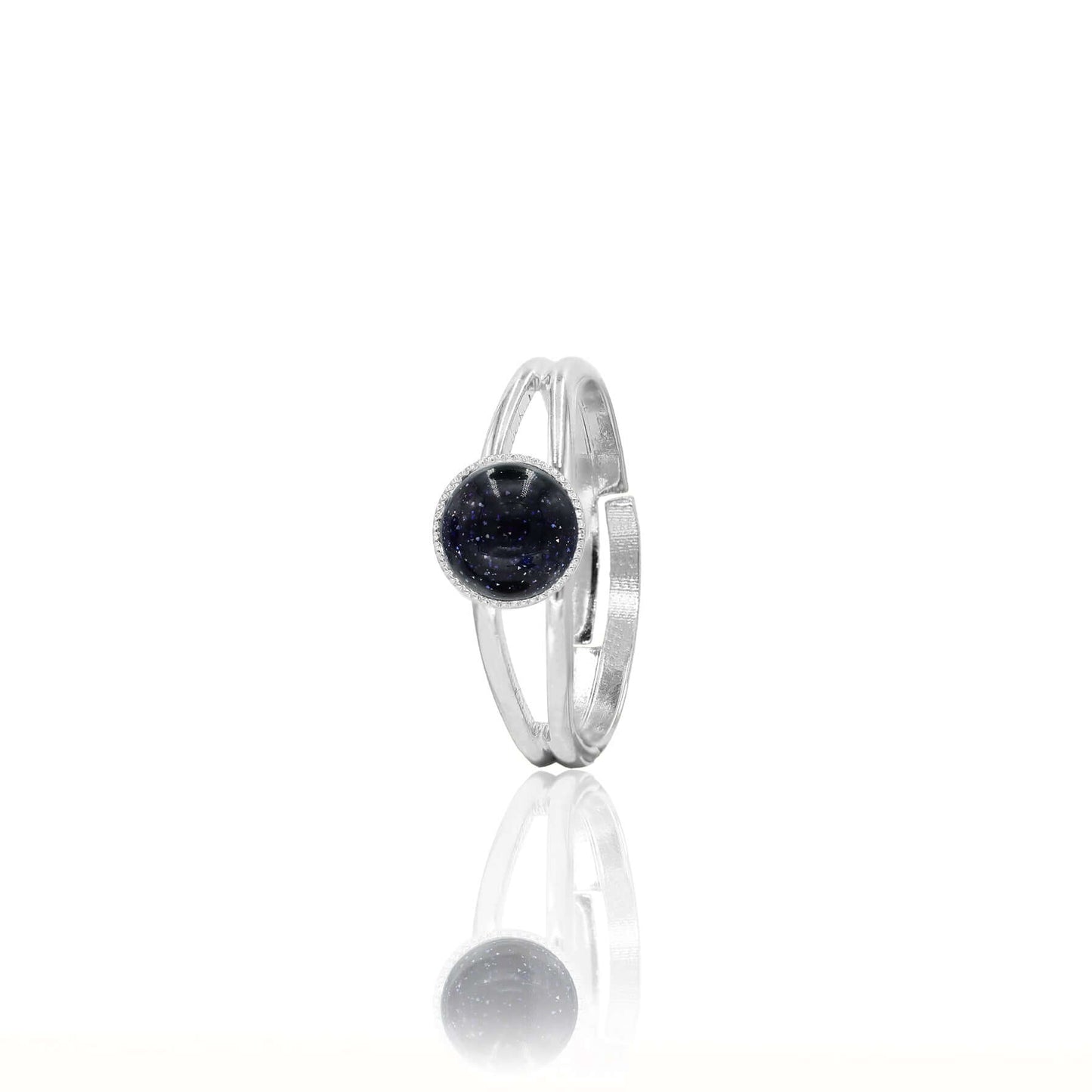 bague réglable palissandro argent
