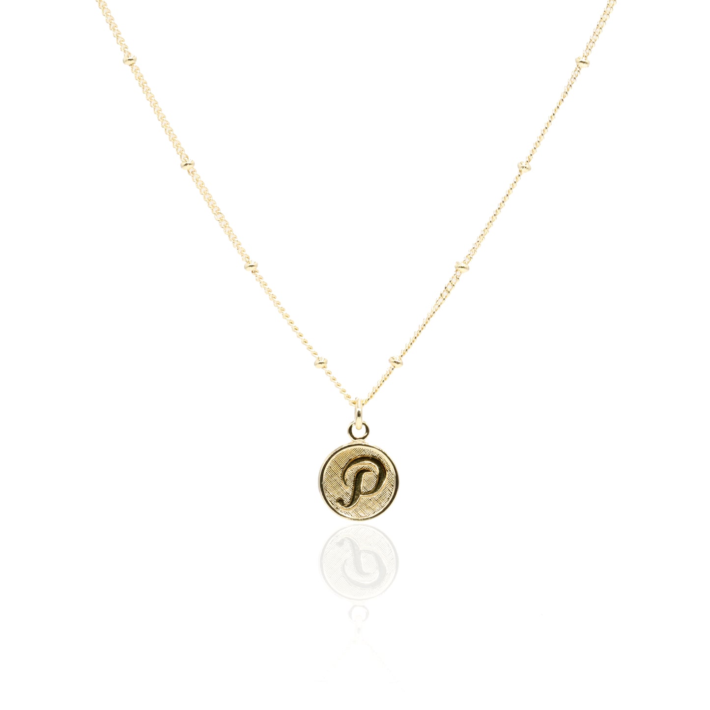 Collier ajustable doré lettre P