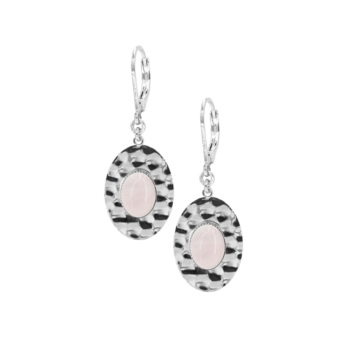 boucles martelées argent quartz or