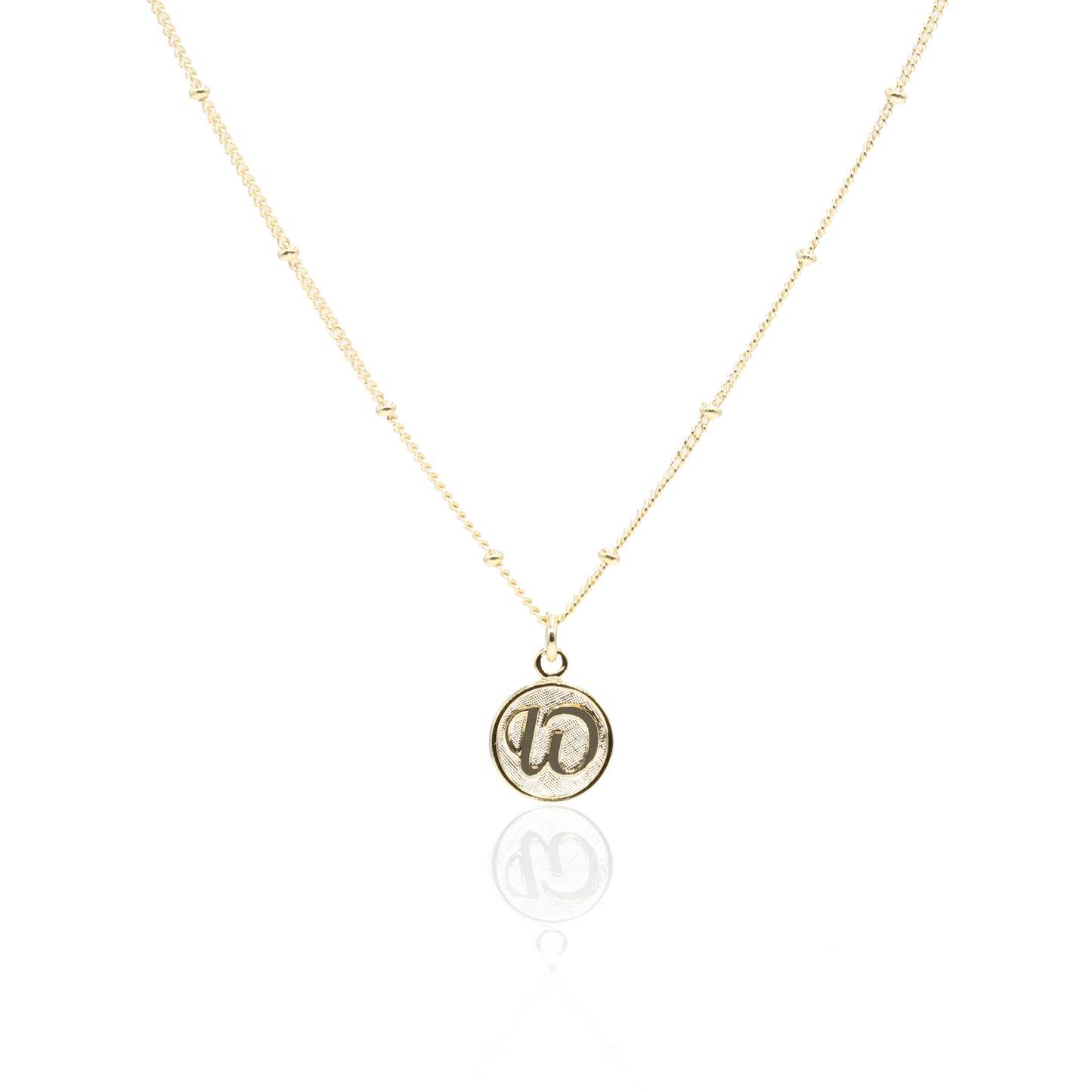Collier ajustable doré lettre W