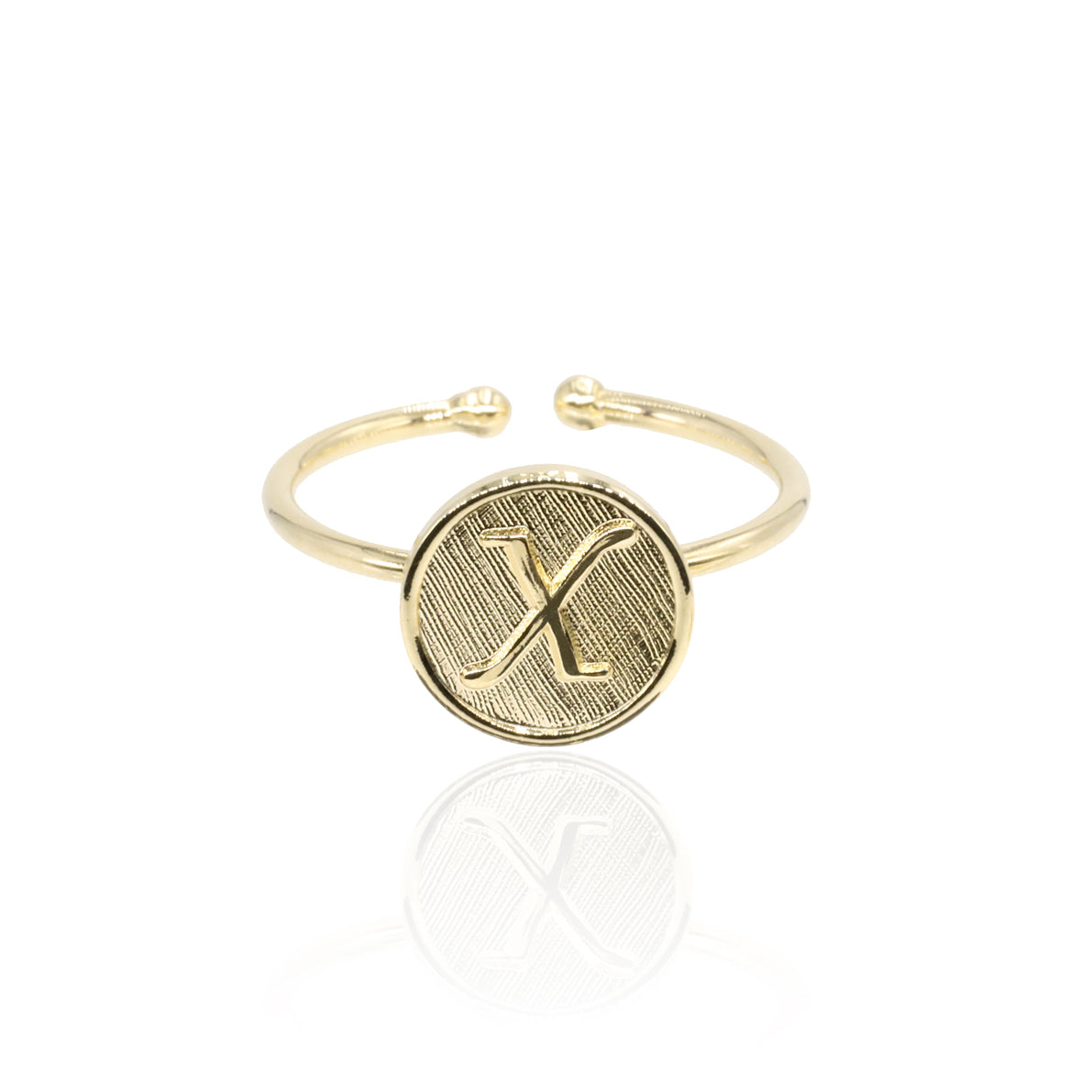 Bague initiale lettre X