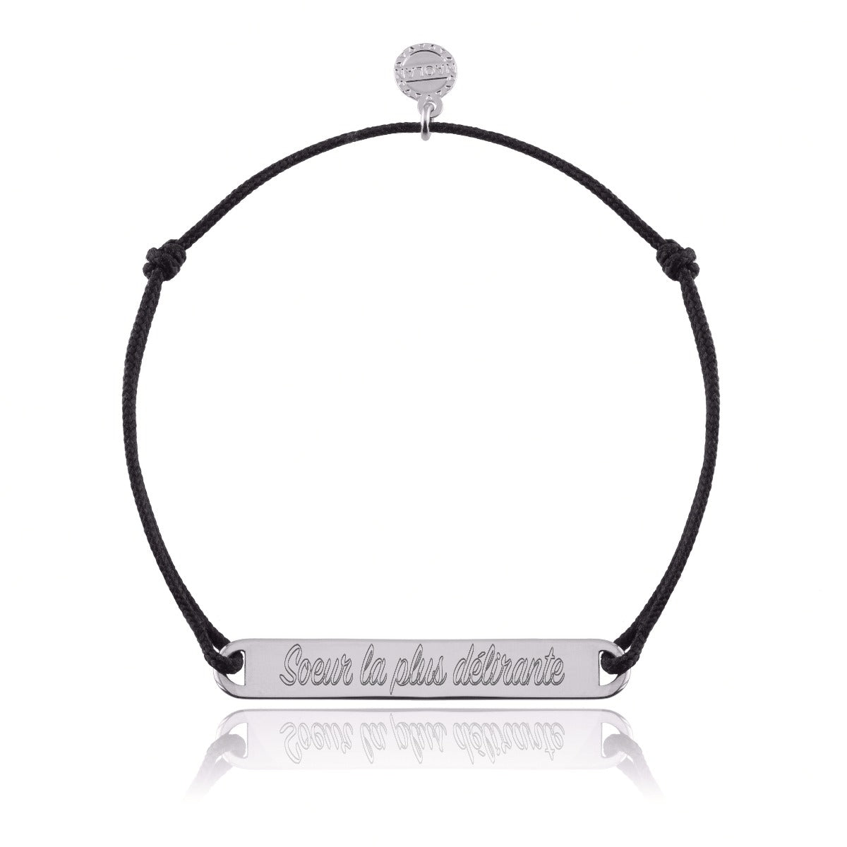 Bracelet cordon soeur la plus délirante argent