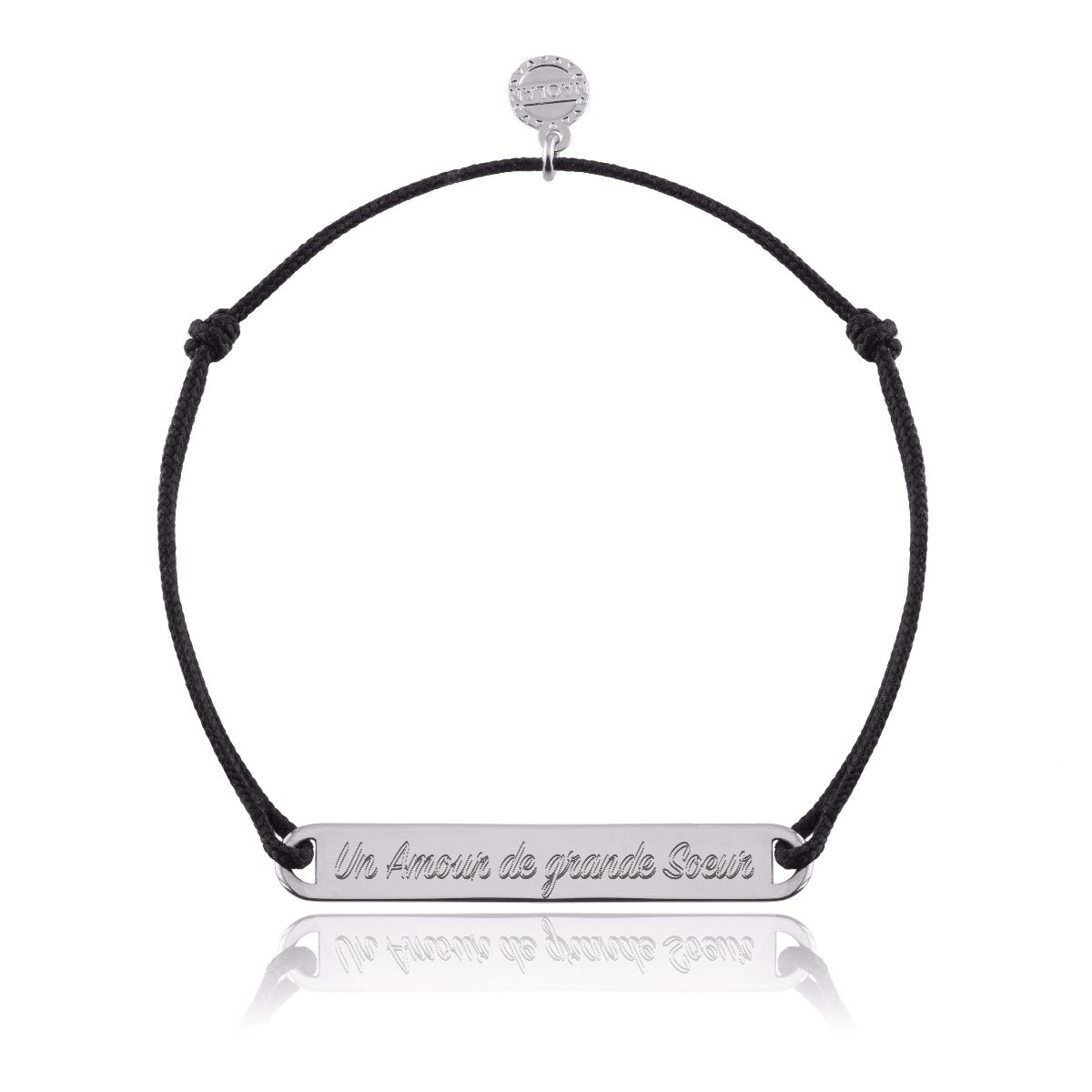 Bracelet cordon un amour de grande soeur argent
