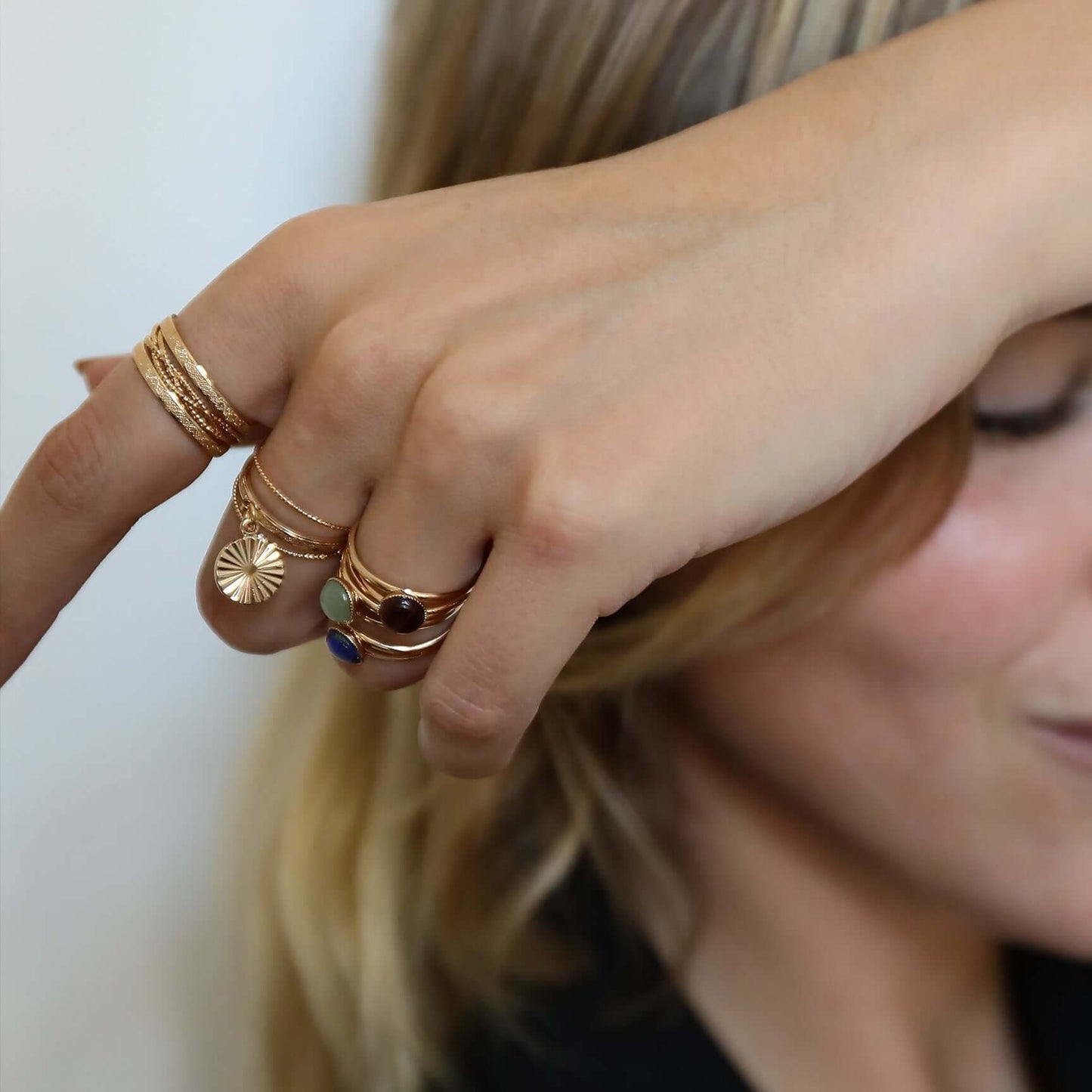 Bague 3 anneaux solaire soleil energie ajustable