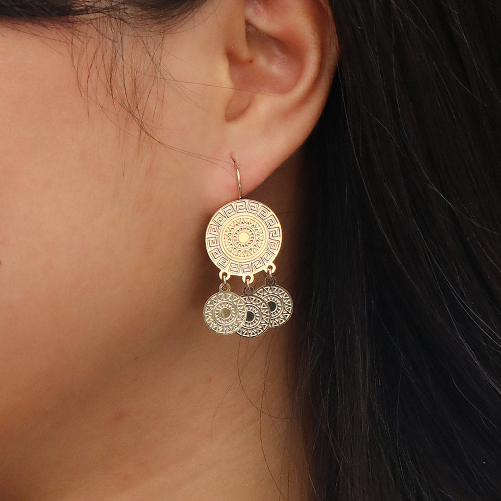 Boucles Mayas trois pampilles