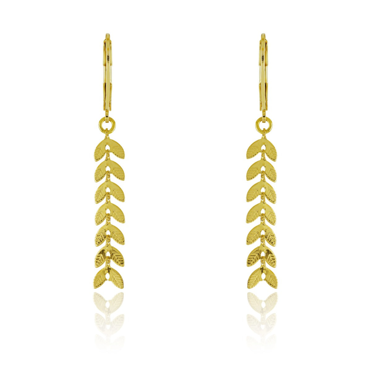 Boucles feuilles de saison doré
