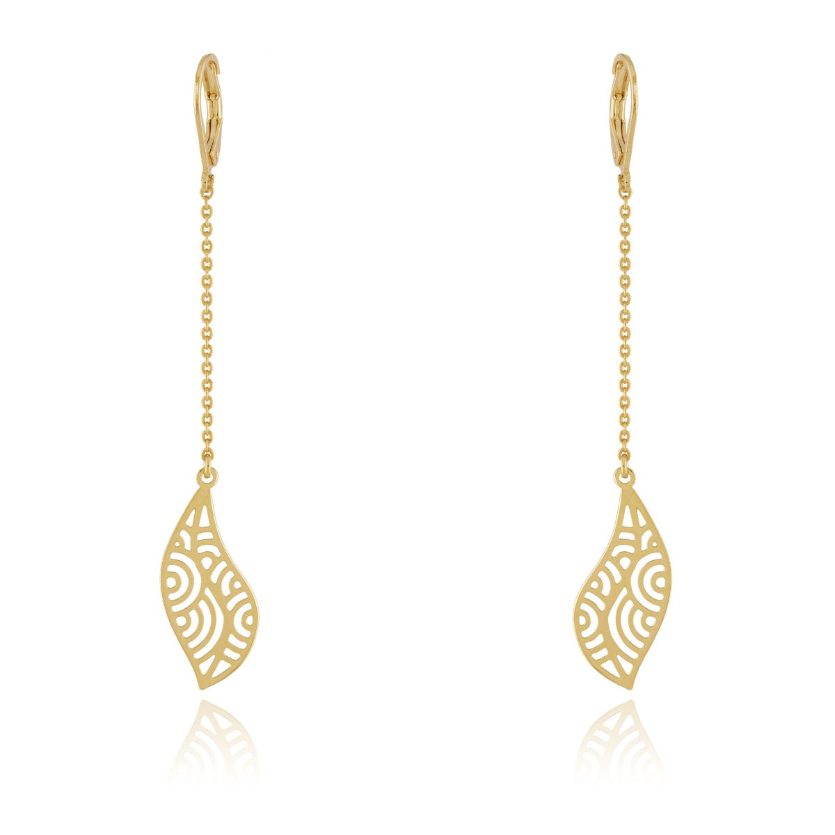 Boucles feuilles doré