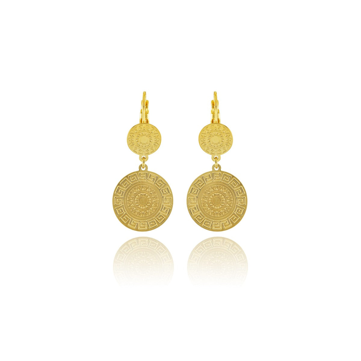 Boucles mayas pampille doré