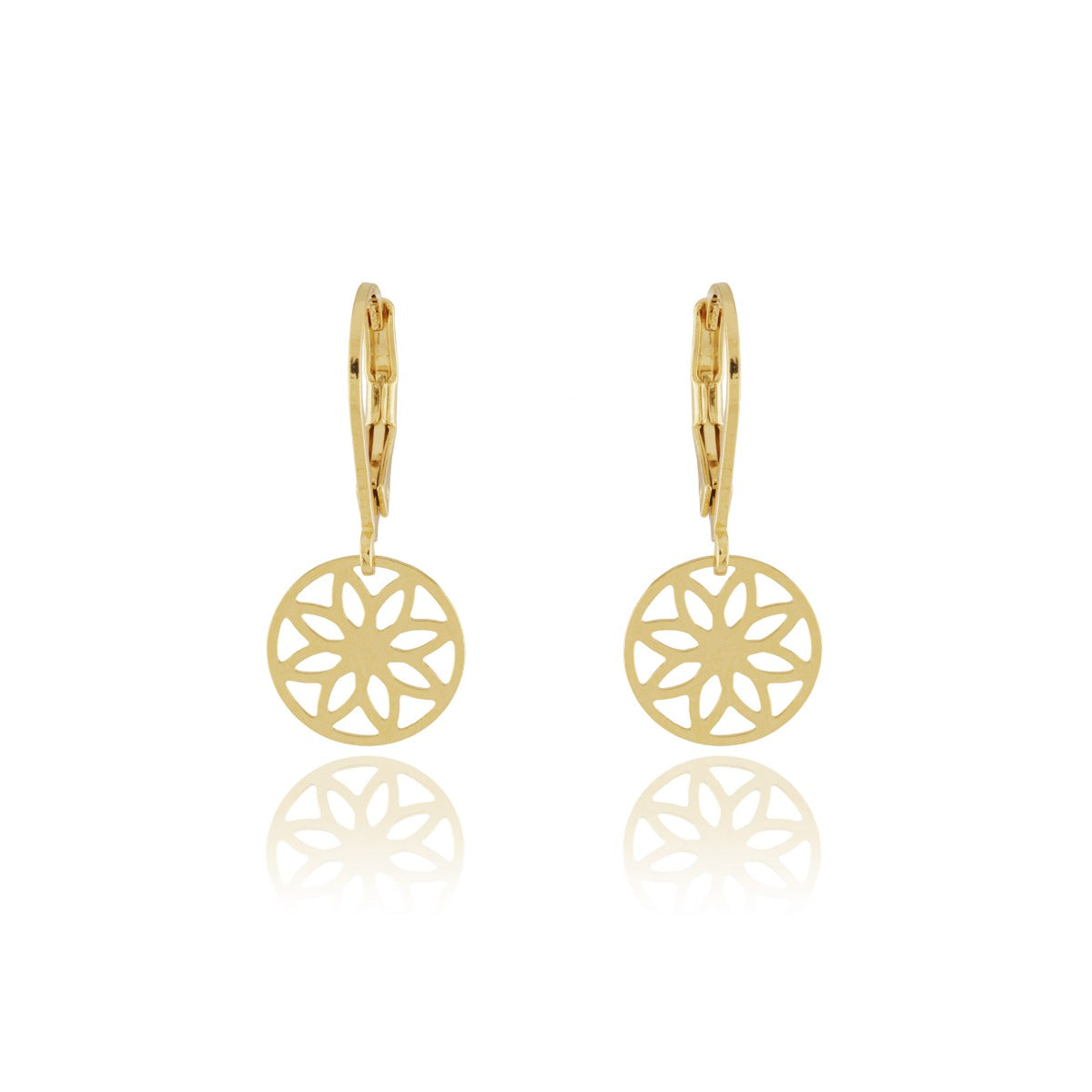 Boucles petites fleurs or