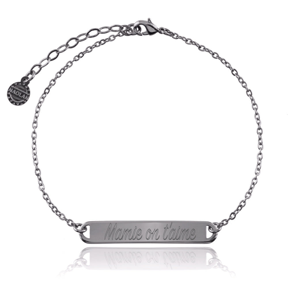 Bracelet argent mamie on t'aime argent