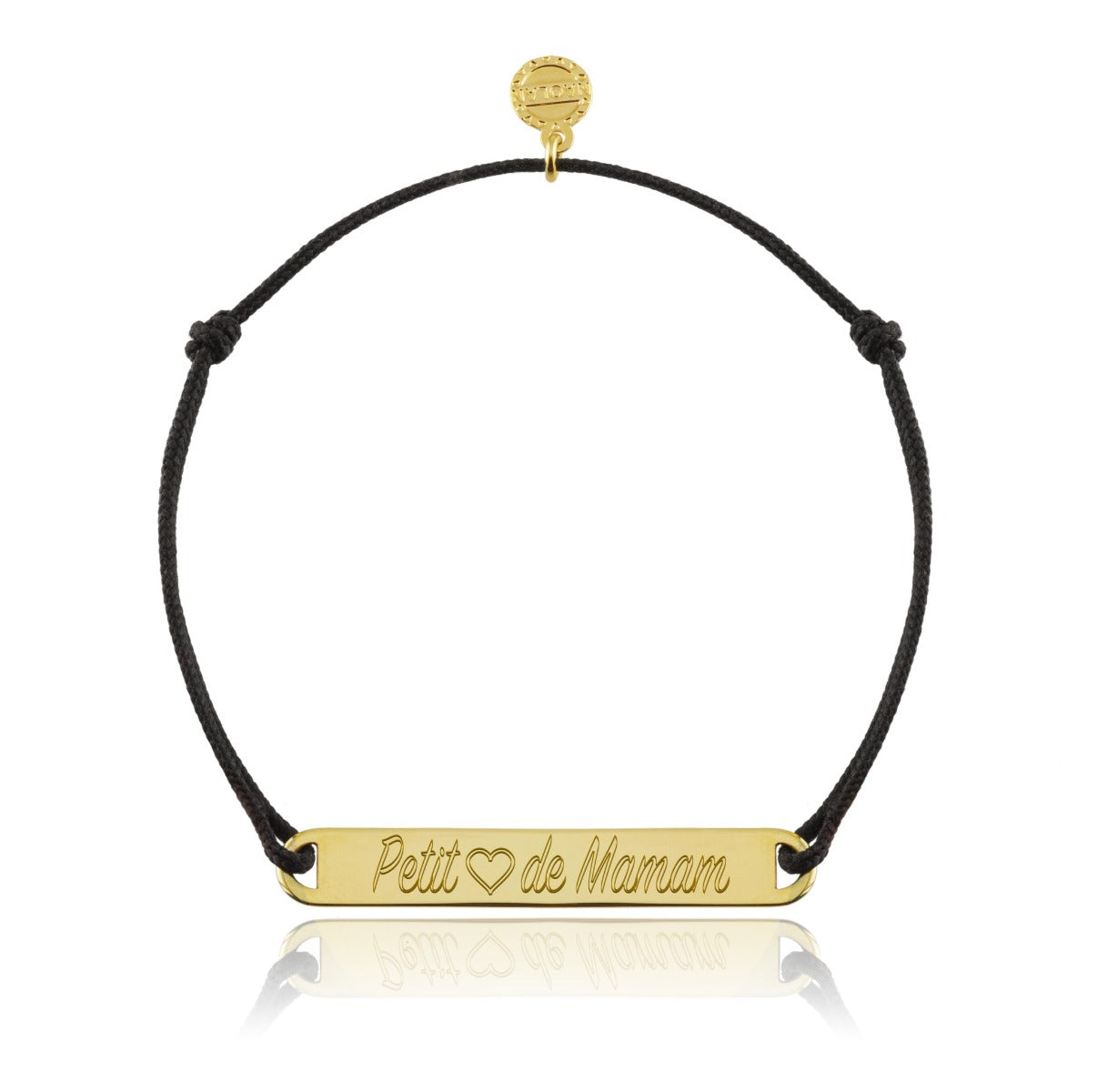Bracelet petit coeur de maman sur cordon or