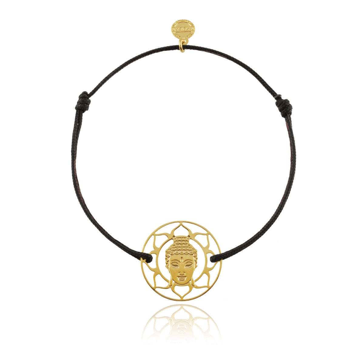 Bracelet cordon Bouddha or
