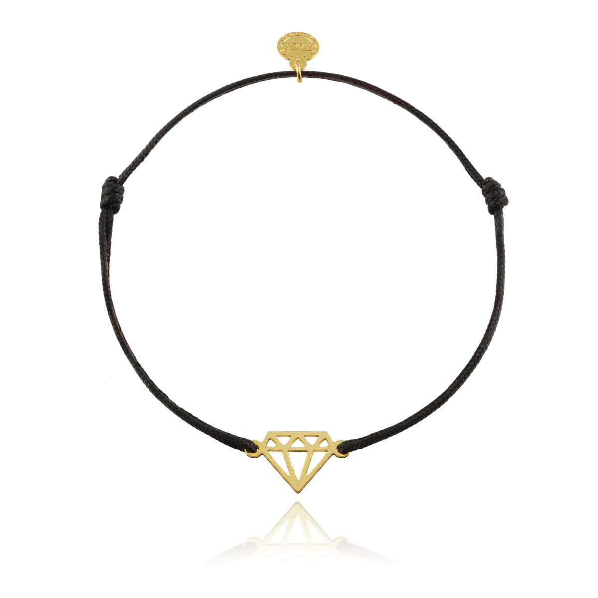 Bracelet cordon diamant or