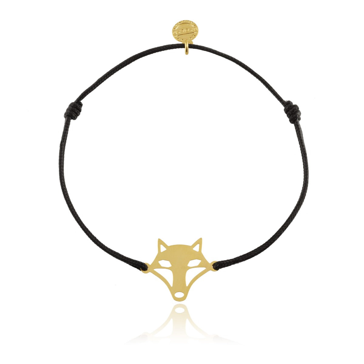 Bracelet cordon renard or