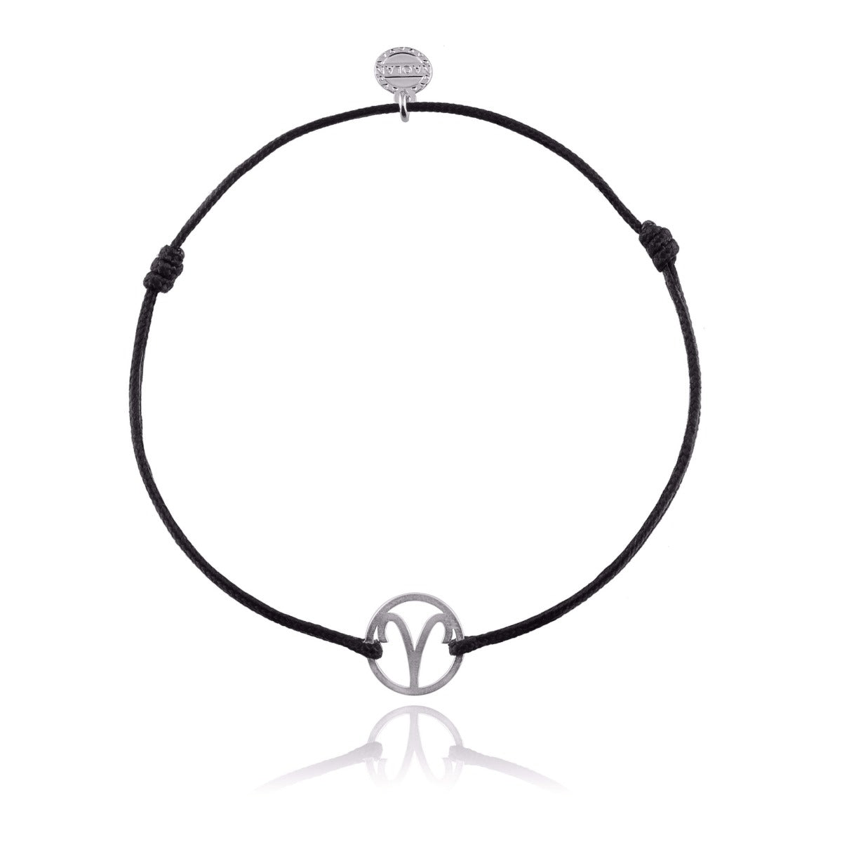 Bracelet cordon signe astrologique argent