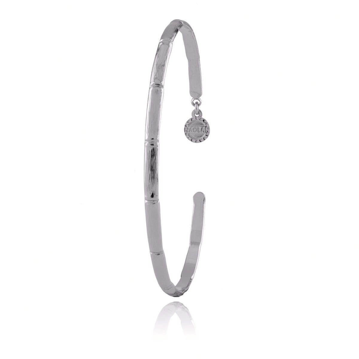 Jonc bambou argent