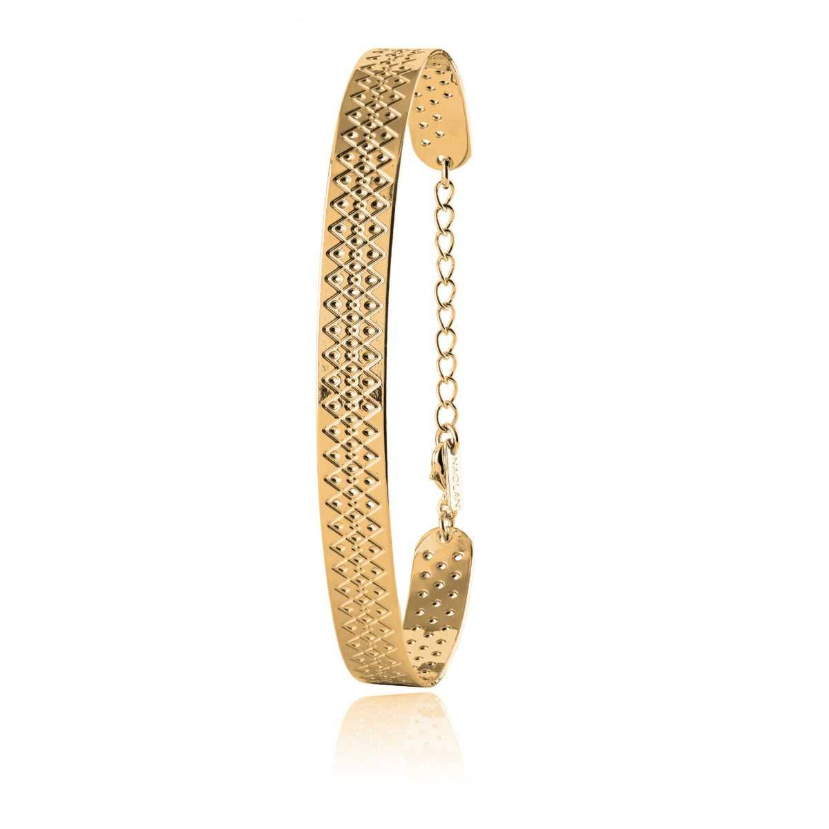 Bracelet jonc géométrie réglable