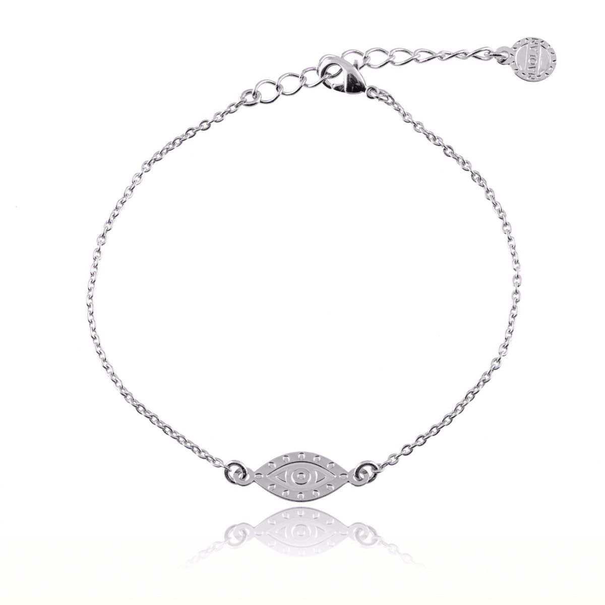 Bracelet oeil argent ajustable