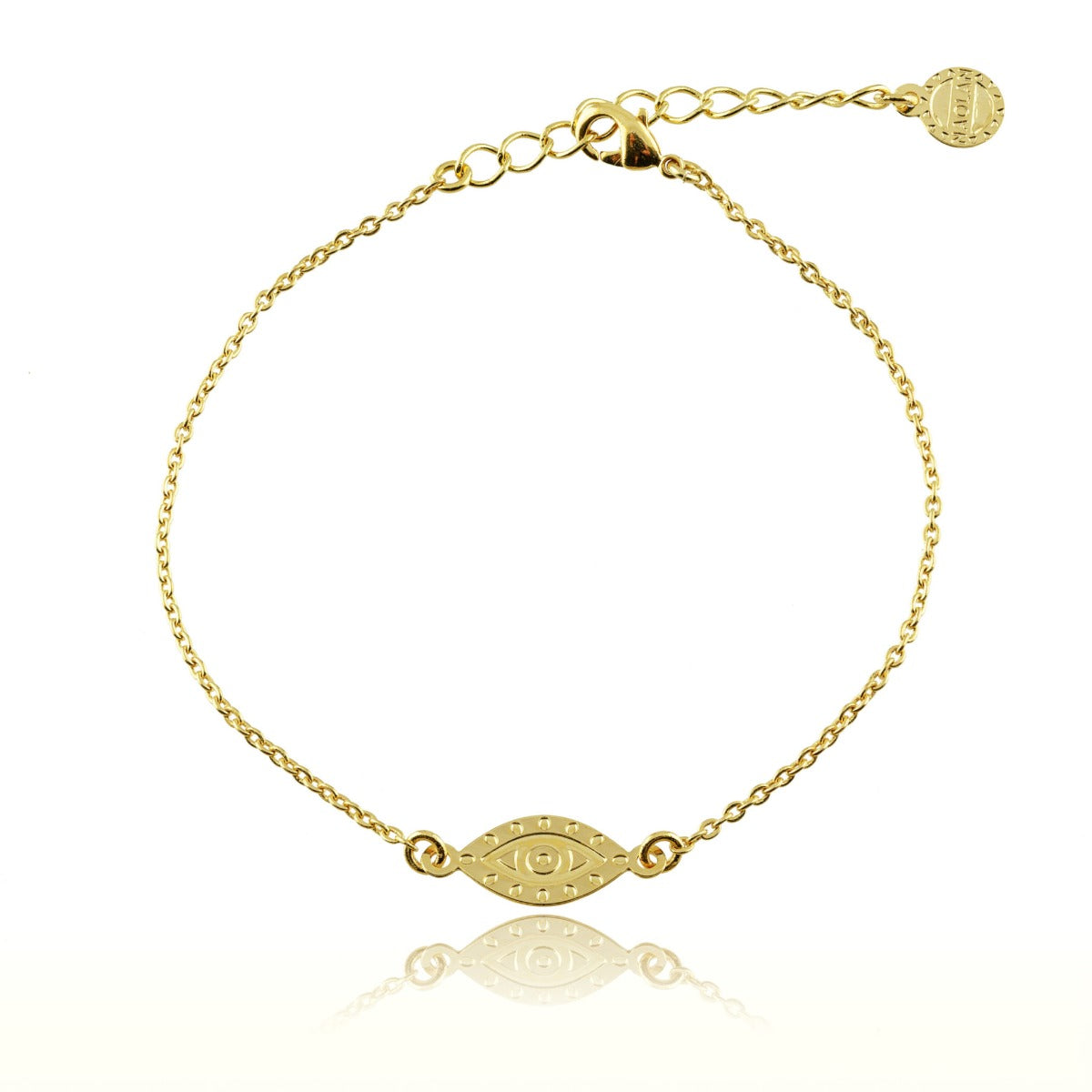 Bracelet oeil doré ajustable