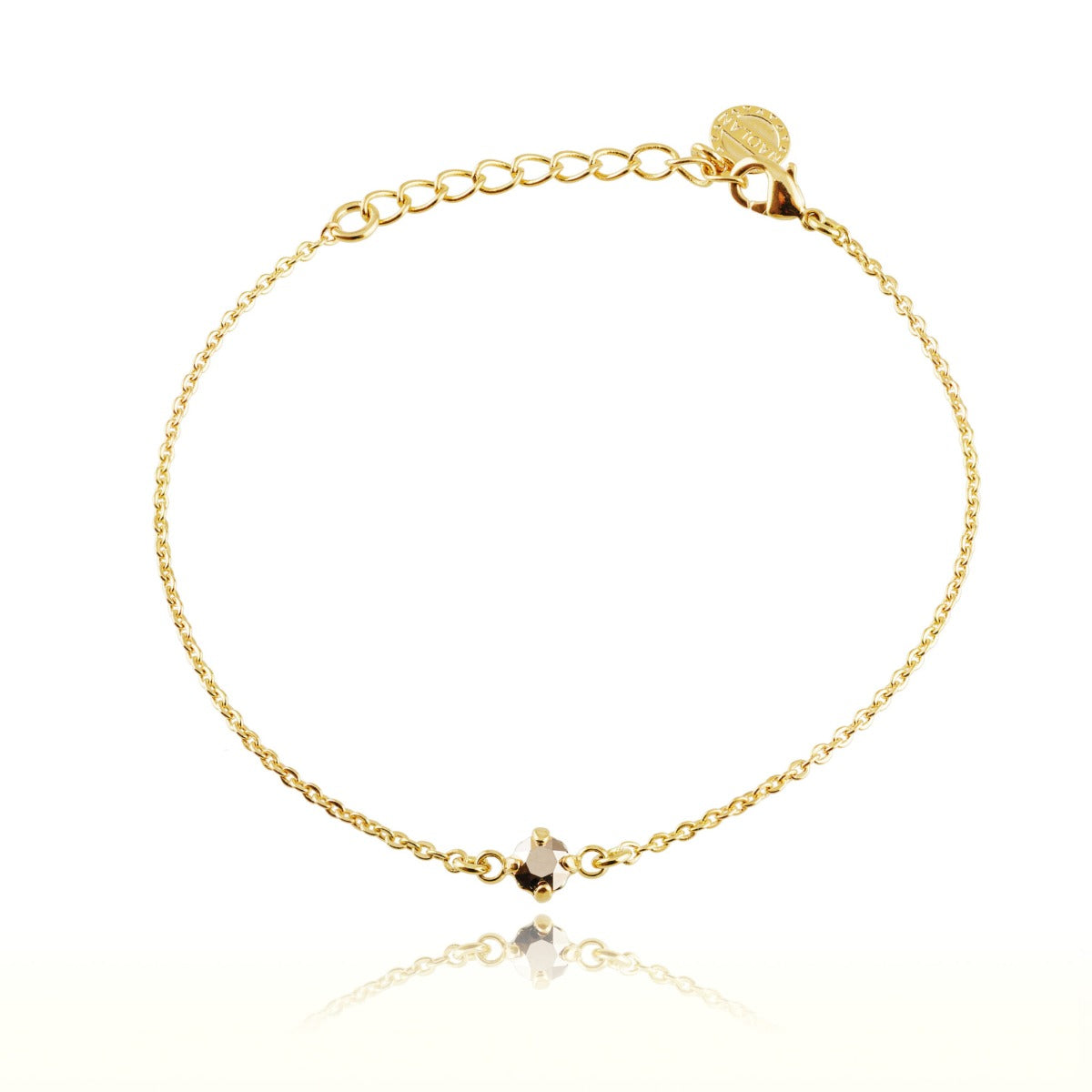 Bracelet solitaire cristal rose