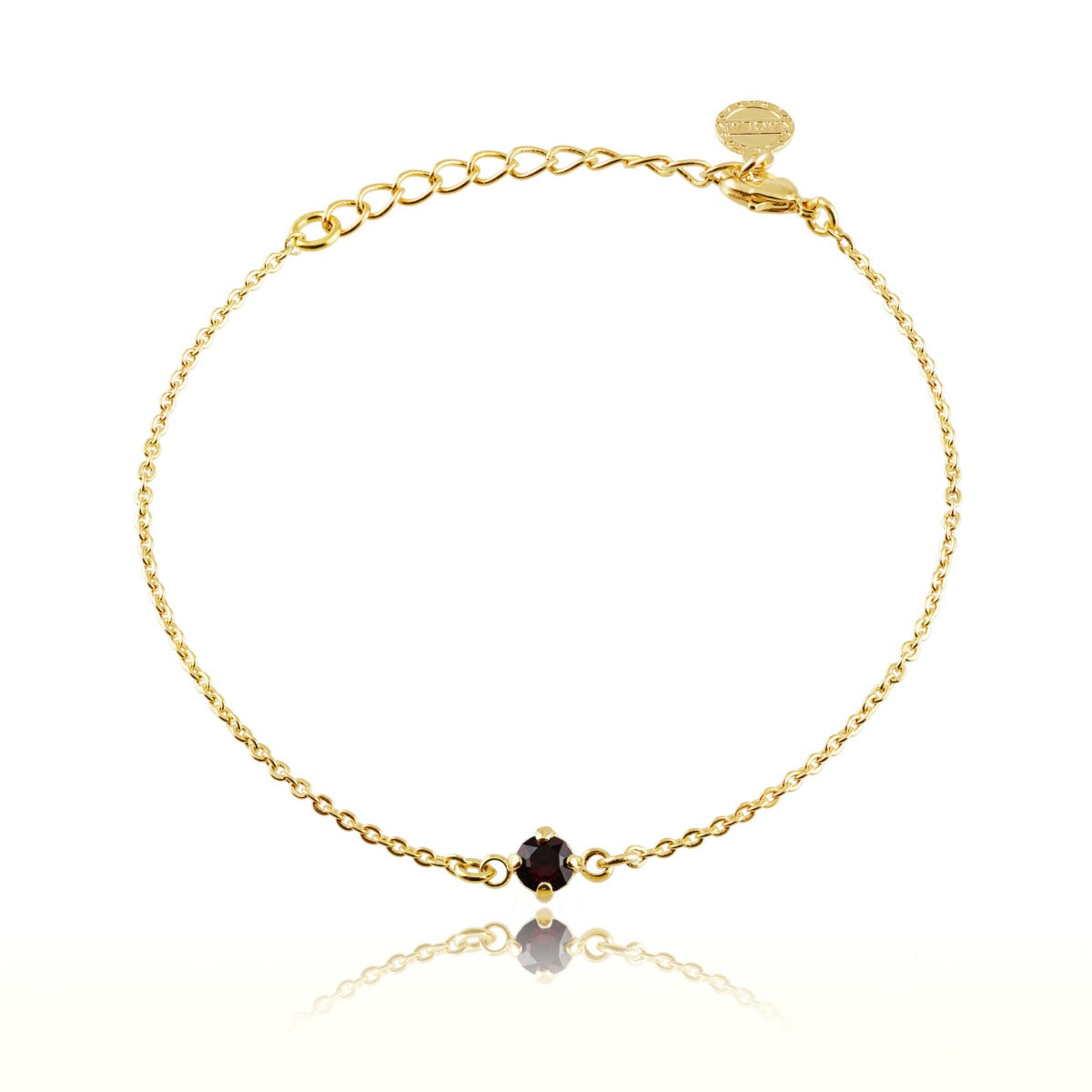 Bracelet Solitaire cristal rouge