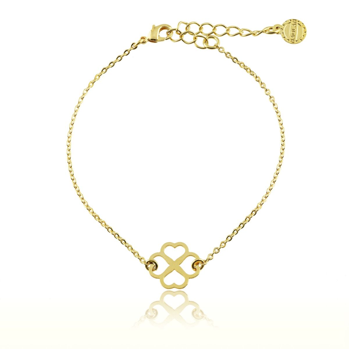 Bracelet porte-bonheur trèfle quatre feuilles
