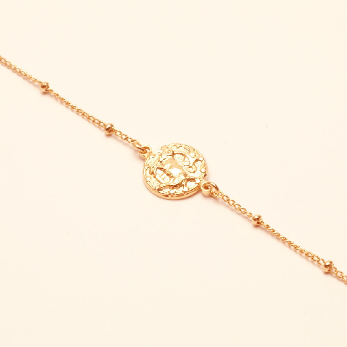 Collier ajustable signe astrologique capricorne or rose