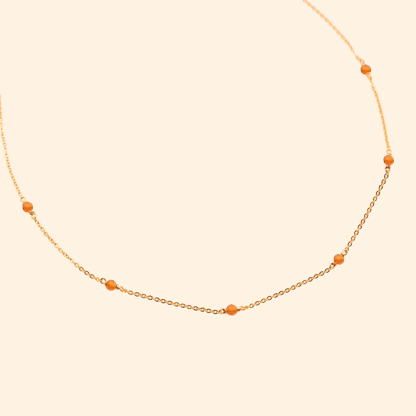 Collier pierre naturelle cornaline