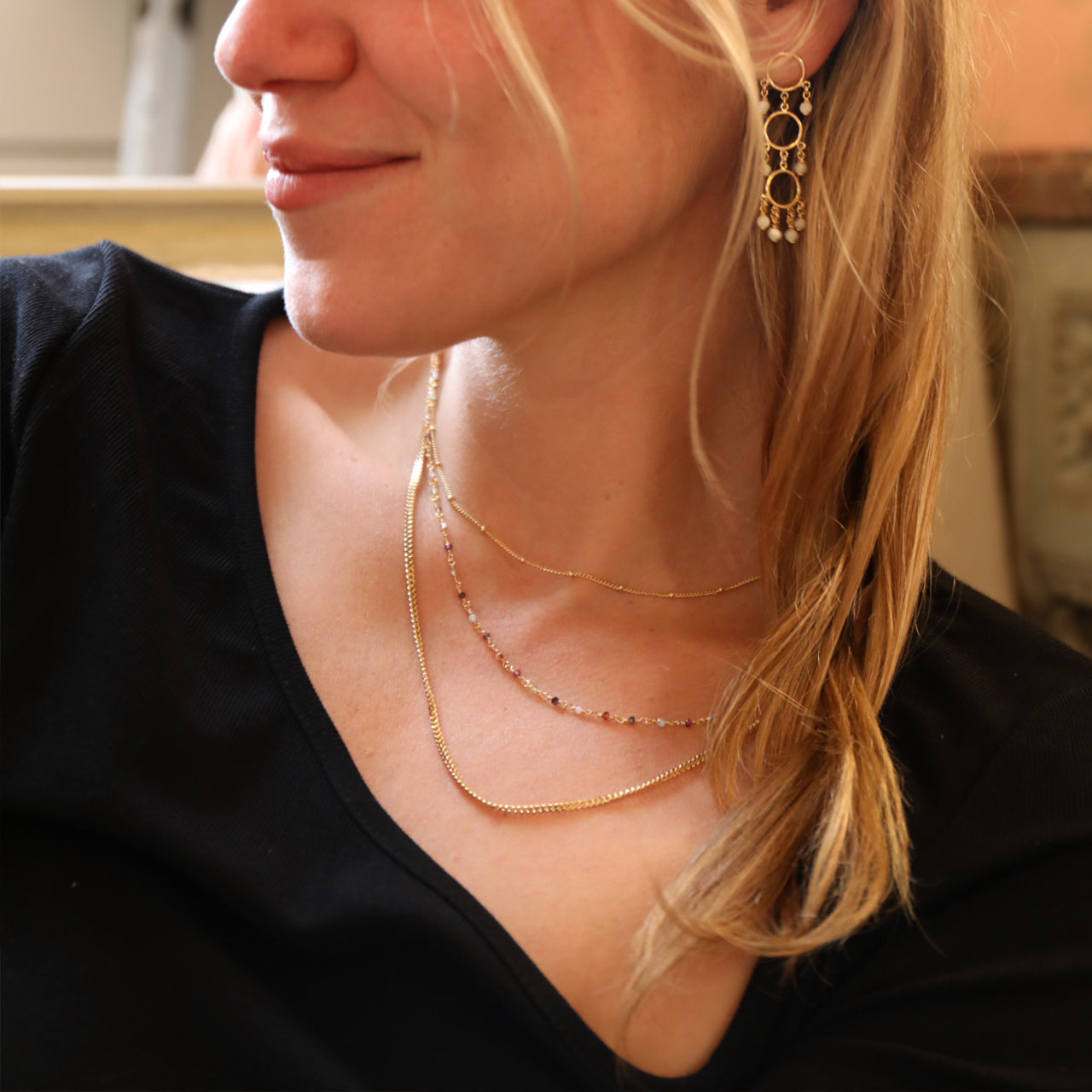Collier 3 chaines Lou