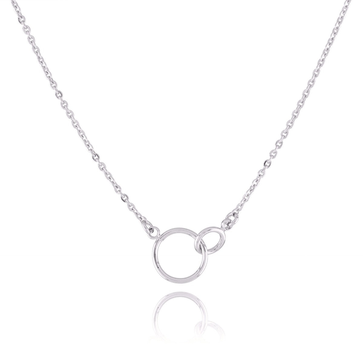 Collier anneaux entrelacé petit modèle argent