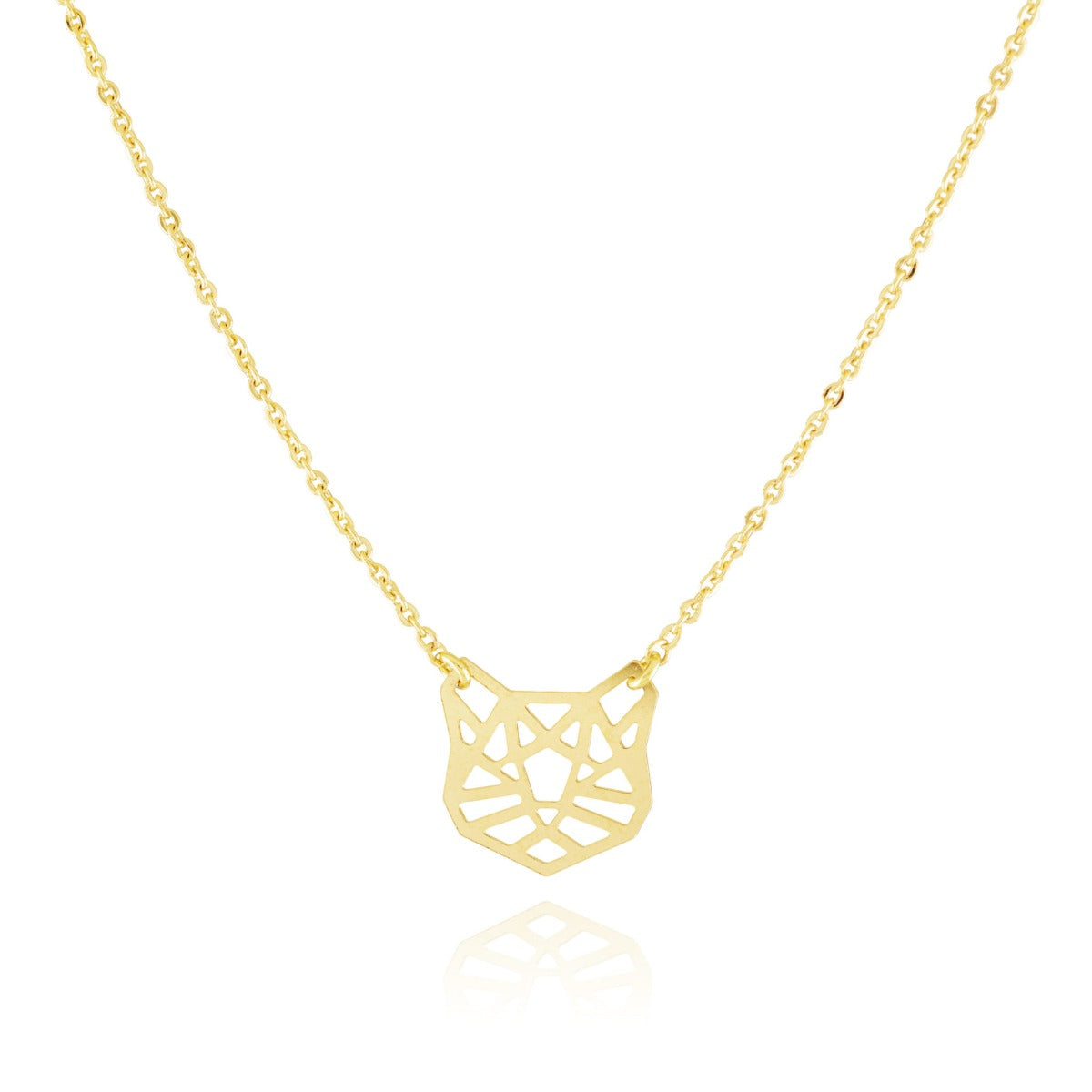 Collier chat origami or