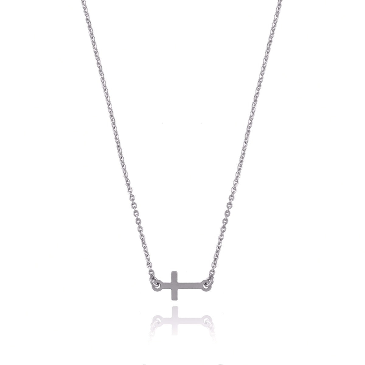 Collier croix argent ajustable