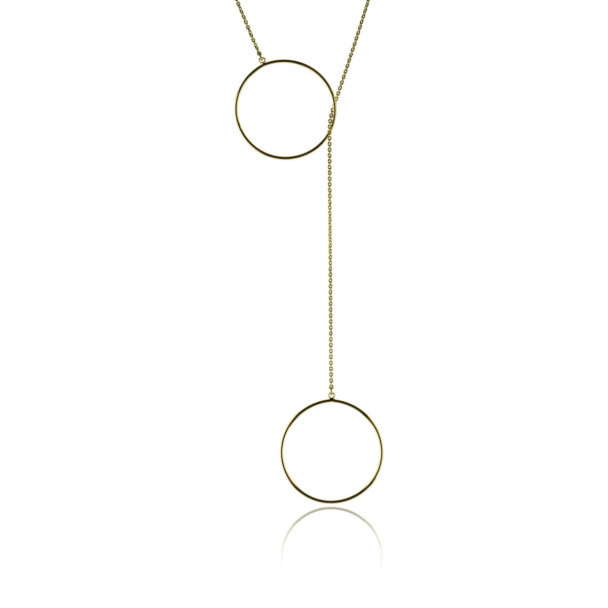 Collier chaine fine double rond ajustable