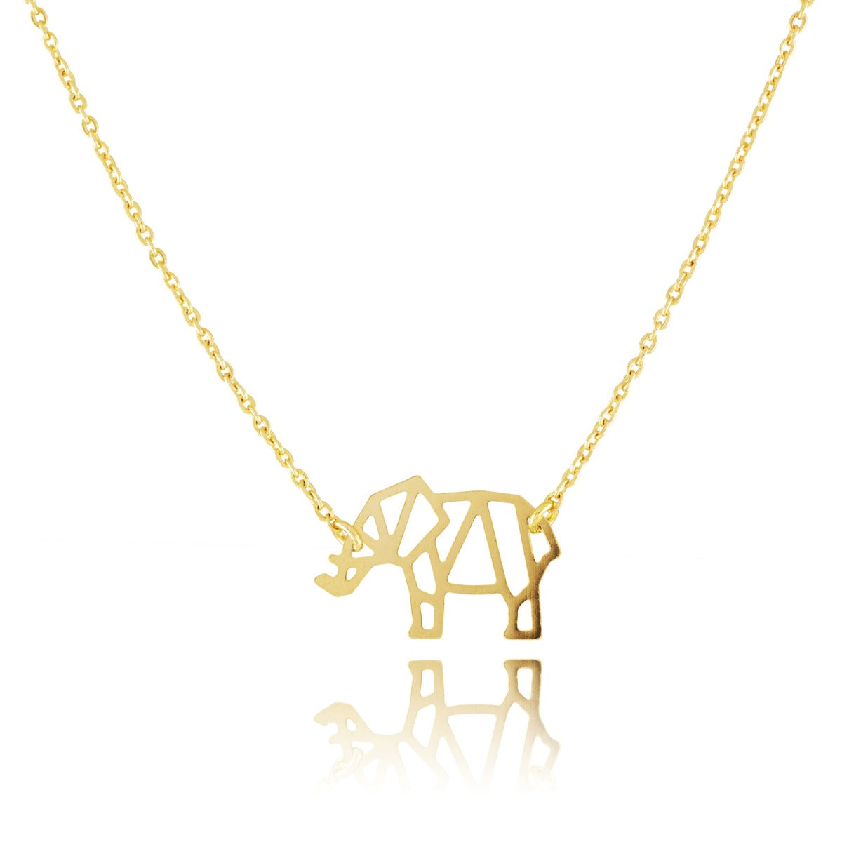 Collier elephant origami or