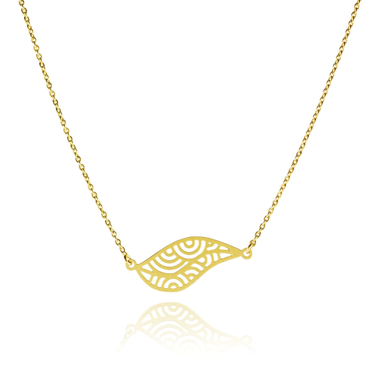 Collier ajustable nature feuille saison