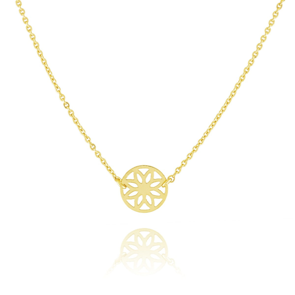 Collier petite fleur or