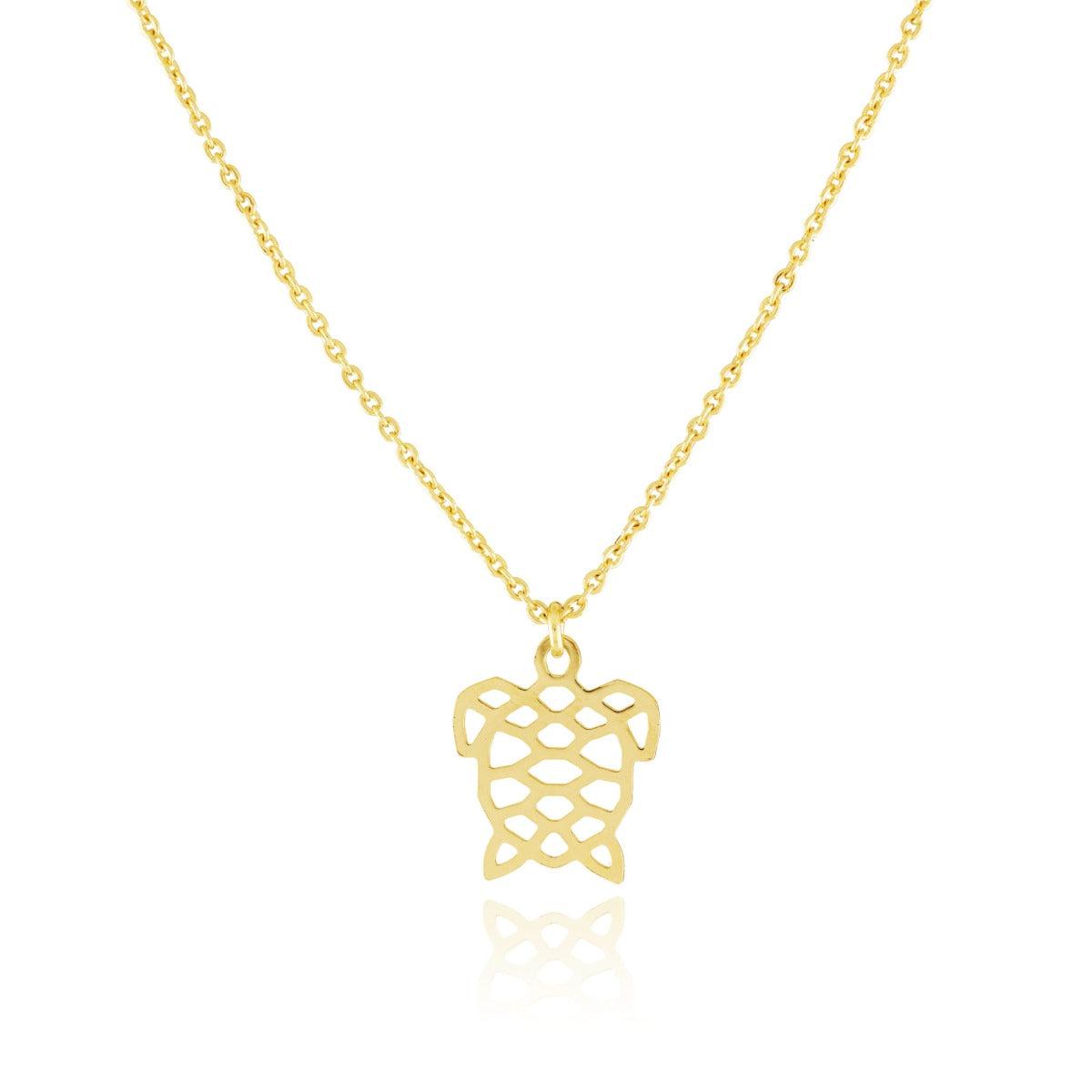 Collier tortue origami or
