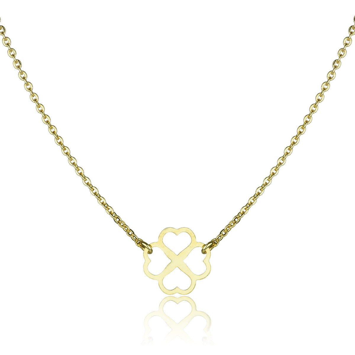 Collier trèfle or