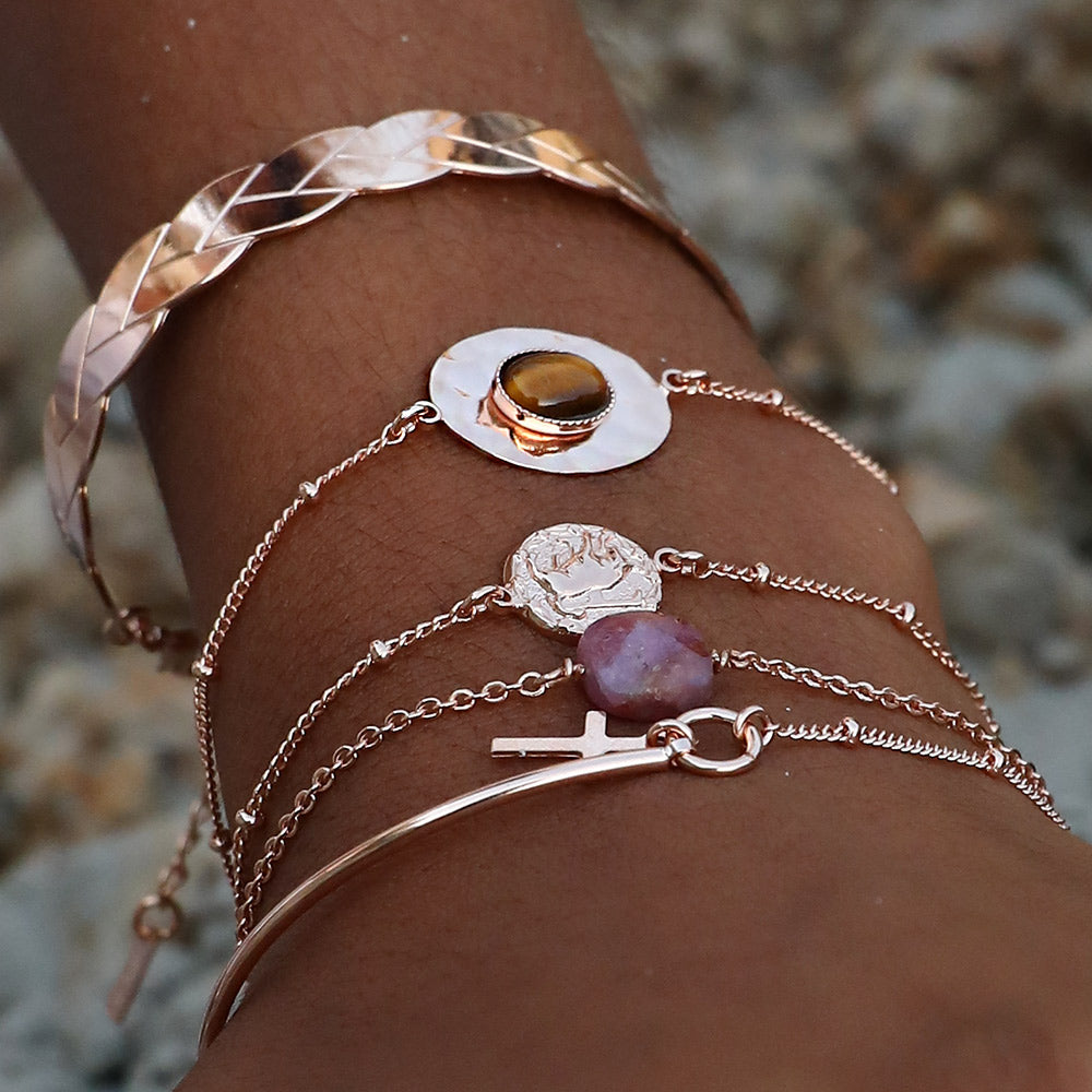 Bracelet Elisa pierre naturelle ajustable